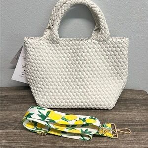 Ahdorned | Vegan Tote Bag w/ Lemon Removable Crossbody Strap 🍋